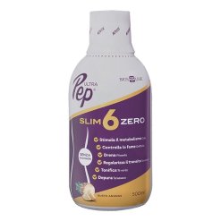 Ultra Pep Slim 6 Zero - Integratore per la Perdita di Peso Gusto Ananas - 500 ml