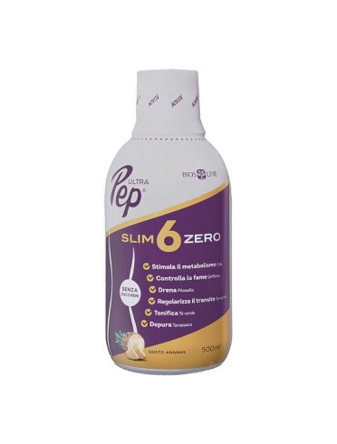 Ultra pep slim 6 zero - integratore per la perdita di peso gusto ananas - 500 ml