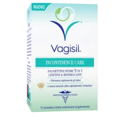 Vagisil Incontinence Care Salviettine Intime Lenitive 12 Pezzi