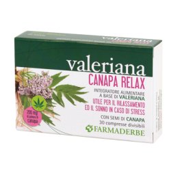 Valeriana Canapa Relax Integratore Rilassante 30 Compresse