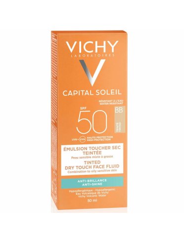 Vichy capital soleil - emulsione bb solare viso colorata con protezione molto alta spf 50 - 50 ml