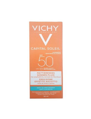 Vichy capital soleil - crema viso solare dry-touch con protezione molto alta spf 50 - 50 ml