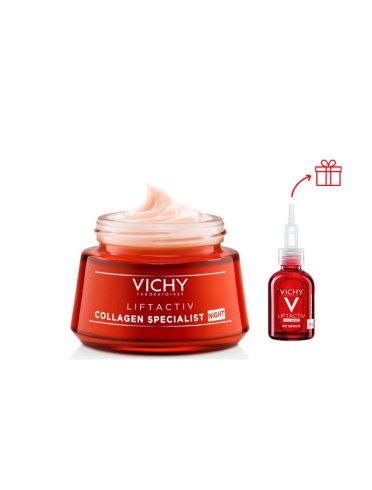 Vichy liftactiv collagen specialist - crema viso notte 50 ml + vichy liftactiv siero b3 dark spot 5 ml