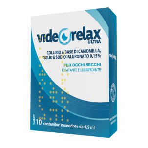Videorelax Ultra - Collirio Umettante e Lubrificante - 10 Contenitori Monodose x 0.5 ml