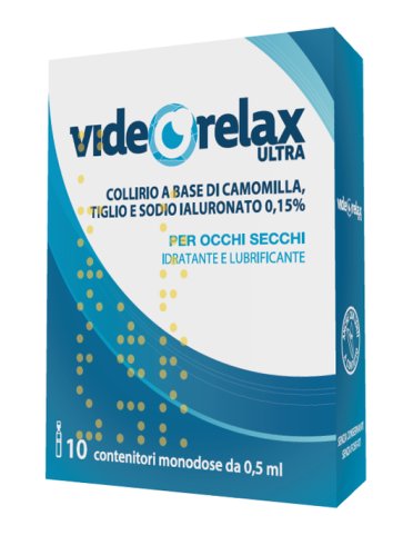 Videorelax ultra - collirio umettante e lubrificante - 10 contenitori monodose x 0.5 ml