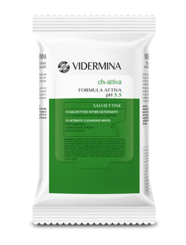 Vidermina clx attiva salviettine detergenti 15 pezzi