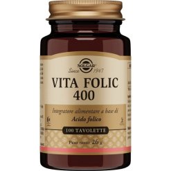 Solgar Vita Folic 400 - Integratore di Acido Folico - 100 Tavolette
