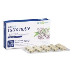 Vitacalm Tutta Notte con Melatonina - Integratore per Favorire il Sonno - 30 Compresse