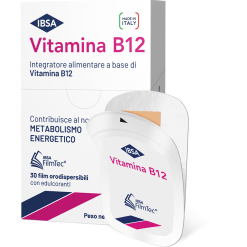 Vitamina B12 Ibsa - Integratore per Stanchezza e Affaticamento - 30 Film Orali