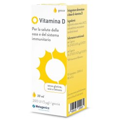 Vitamina D Liquido - Integratore per Ossa e Difese Immunitarie - 90 ml