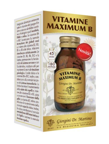 Vitamine maximum b - integratore per stanchezza e affaticamento - 180 pastiglie