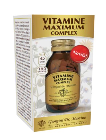 Vitamine maximum complex - integratore multivitaminico - 180 pastiglie