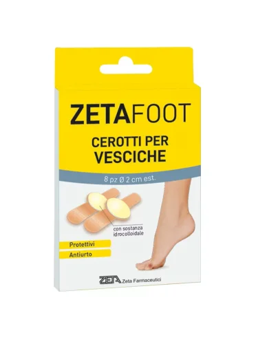 Zetafoot cerotto idrocolloidale vesciche 8 pezzi Zetafoot cerotto idrocolloidale vesciche 8 pezzi