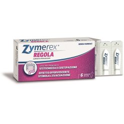 Zymerex Regola - Supposte Effervescenti per Stitichezza e Costipazione - 6 Pezzi
