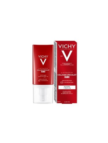 Vichy liftactiv collagen specialist - crema viso giorno anti-rughe e anti-macchie spf25 - 50 ml