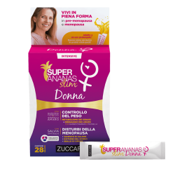 Zuccari Super Ananas Slim Intensive Donna - Integratore Drenante per Donne in Menopausa - 28 Stick