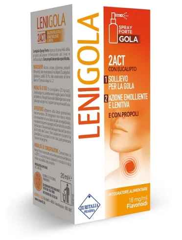 Lenigola forte spray per gola infiammata 20 ml Lenigola forte spray per gola infiammata 20 ml
