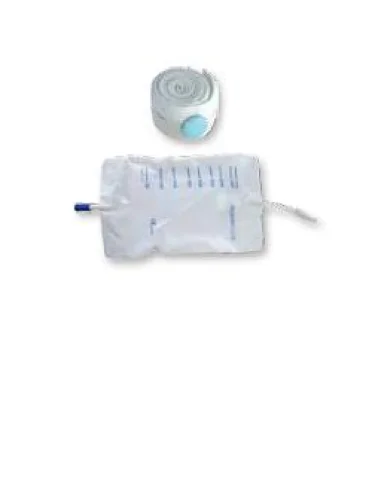 Sacca di drenaggio gamba per incontinenza standard in pvc con tubo di raccordo diritto 10cm rubinetto di scarico e valvoalvola antireflusso capienza 750ml 10 pezzi