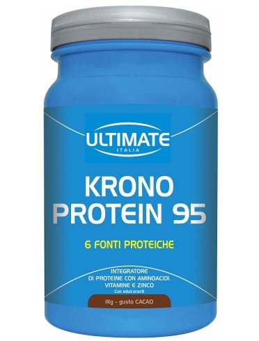 Ultimate krono protein 95 - integratore per massa muscolare gusto cacao - 1 kg