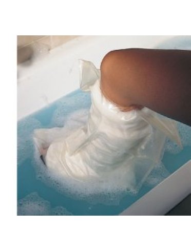 Acquastop gamba intera copertura riutilizzabile per la protezione, durante la doccia o il bagno, degli arti con gessi ebendaggi