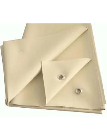 Telo impermeabile in pura gomma con 4 occhielli di metallo agli angoli. dimensioni 90x140cm