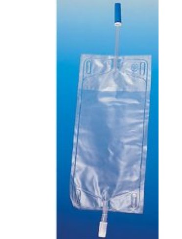 Sacca per urina da gamba pvc con tubo raccordo 10 cm per collegamento coscia capacita' 750 ml valvola antireflusso 30 pezzi