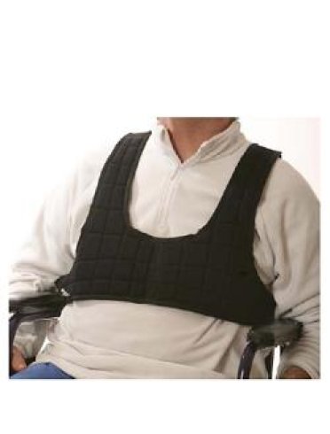 Cintura pettorale per carrozzella modello completo di bretellaggio verticale in cotone 100%. cintura di sostegno e antiscivolamento per pazienti costretti alla carrozzella