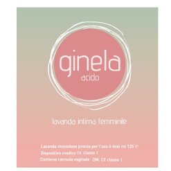 LAVANDA INTIMA FEMMINILE GINELA ACIDO 4 DOSI X 125 ML + CANNULA VAGINALE