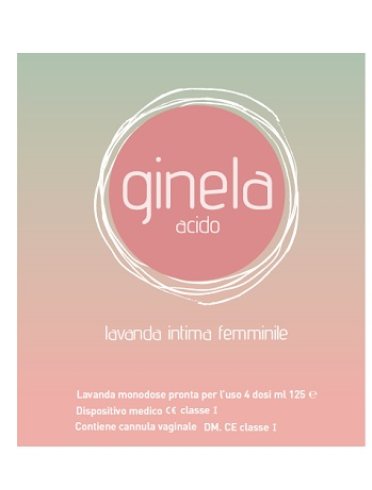 Lavanda intima femminile ginela acido 4 dosi x 125 ml + cannula vaginale