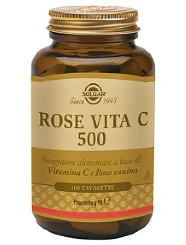 Solgar rose vita c 500 - integratore sistema immunitario - 100 tavolette