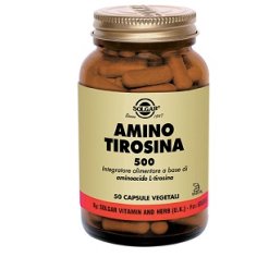 Solgar Amino Tirosina 500 Integratore - 50 Capsule Vegetali