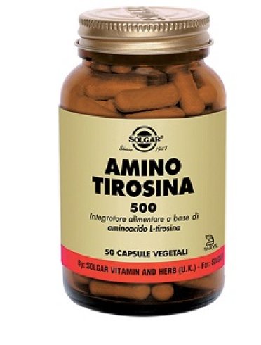 Solgar amino tirosina 500 integratore - 50 capsule vegetali