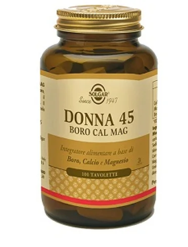 Solgar donna 45 - integratore di boro, calcio e magnesio - 100 tavolette Solgar donna 45 - integratore di boro, calcio e magnesio - 100 tavolette