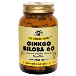 Solgar Gingko Biloba - Integratore per la Circolazione Sanguigna - 60 Capsule Vegetali