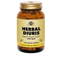 Solgar Herbal Diuris Integratore - 100 Capsule Vegetali
