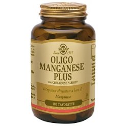 Solgar Oligo Manganese Plus - Integratore Antiossidante - 100 Tavolette