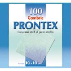 GARZA PRONTEX CAMBRIC 10X10CM 100 PEZZI