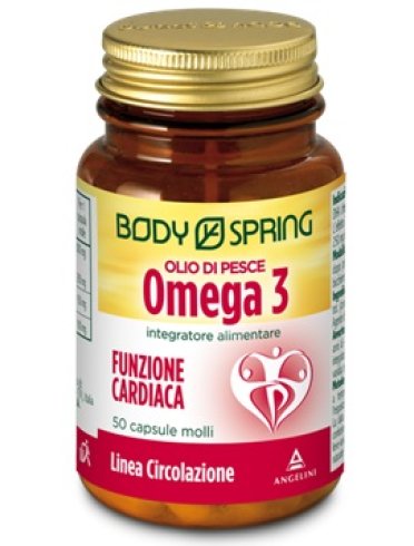 Body spring olio di pesce omega 3 - integratore per la funzione cardiaca - 50 capsule