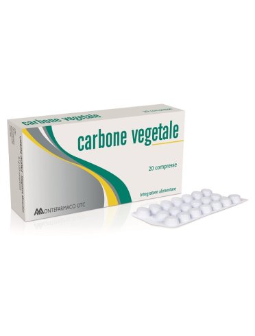 Carbone vegetale - integratore per regolarità intestinale - 20 compresse