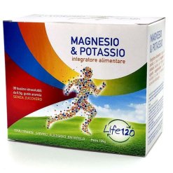 Life 120 Magnesio e Potassio - Integratore per Stanchezza e Affaticamento - 30 Bustine