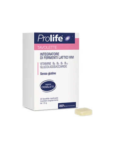 Prolife - integratore di fermenti lattici e vitamine - 24 tavolette Prolife - integratore di fermenti lattici e vitamine - 24 tavolette