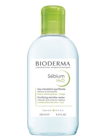 Bioderma sebium h2o - soluzione micellare detergente purificante per pelli miste e grasse - 250 ml