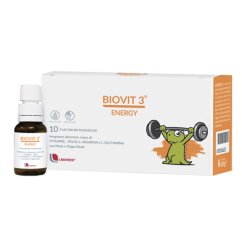 Biovit 3 Energy - Integratore Pediatrico per Energetico - 10 Flaconcini x 10 ml