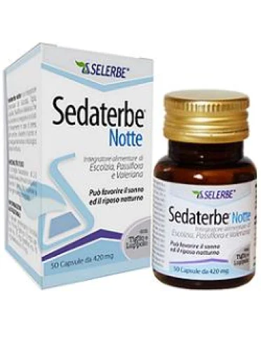 Selerbe sedaterbe notte - integratore per favorire il sonno - 50 capsule Selerbe sedaterbe notte - integratore per favorire il sonno - 50 capsule
