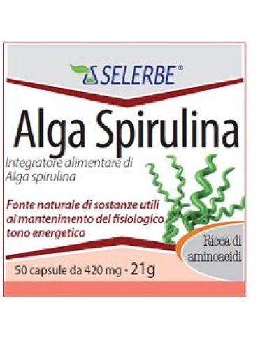 Spirulina alga estratto secco titolato 50 capsule