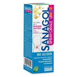 Sanagol Propoli Junior - Spray Orale per la Funzionalità delle Vie Respiratorie Gusto Fragola - 20 ml
