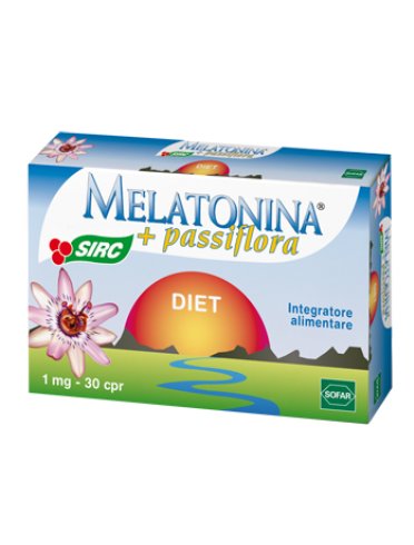 Melatonina diet - integratore per favorire il sonno con passiflora - 30 compresse