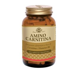 Solgar Amino Carnitina - Integratore di Carnitina e Vitamina B6 - 30 Capsule