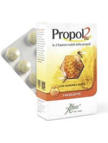 Aboca propol2 emf - integratore per adulti alla propoli gusto agrumi e miele - 30 tavolette
