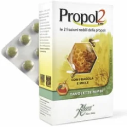Aboca Propol2 EMF - Integratore per Bambini alla Propoli Gusto Fragola e Miele - 45 Tavolette